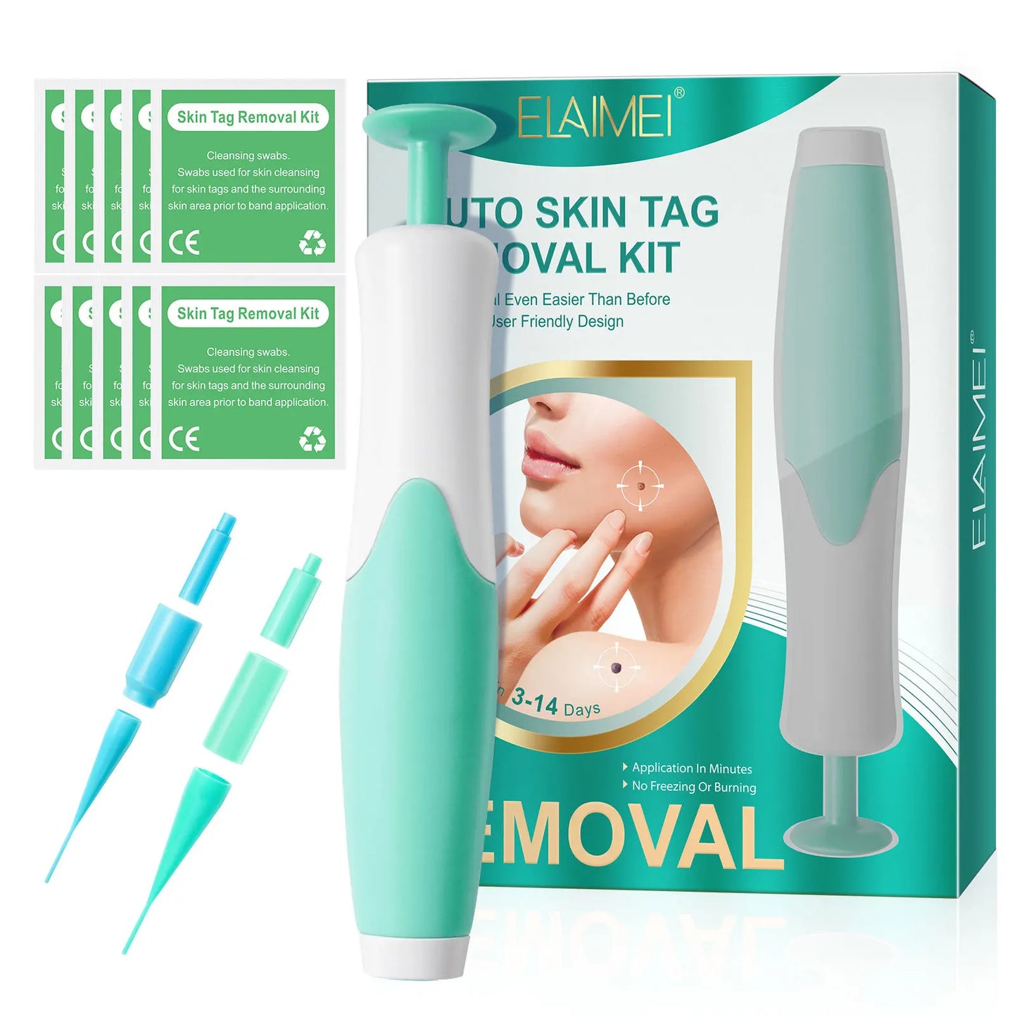 Auto Skin Tag Kit Painless Mole Wart Skin Tag Treatments Body Facial Beauty Tool