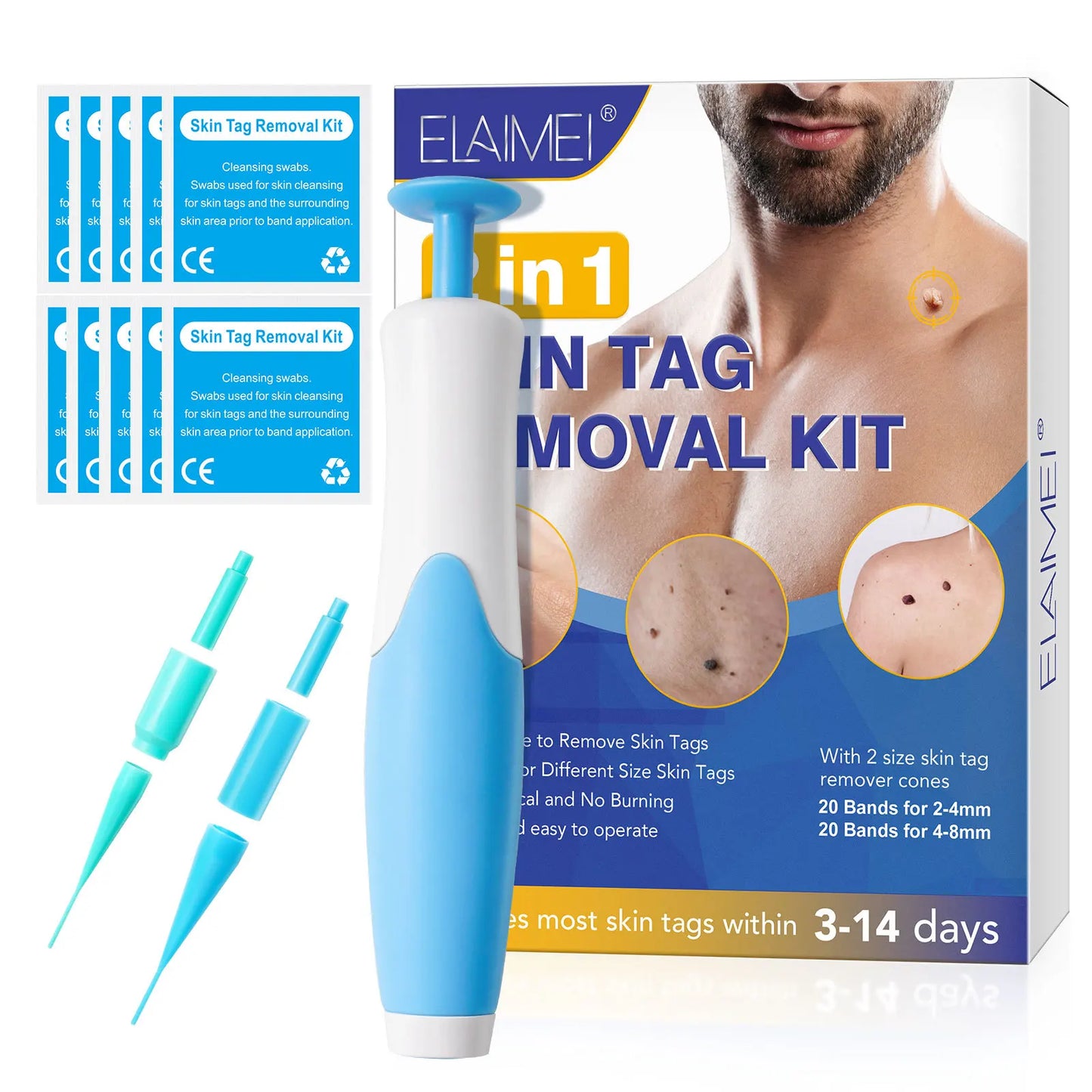 Auto Skin Tag Kit Painless Mole Wart Skin Tag Treatments Body Facial Beauty Tool